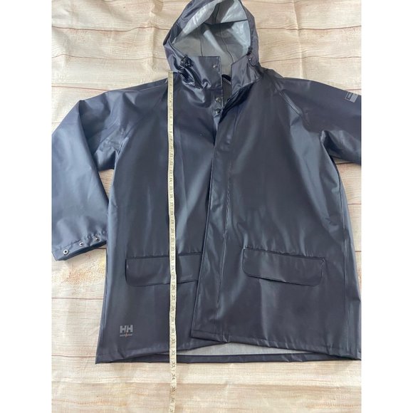 Helly Hansen Workwear Men's Hooded Rain Coat Snap Closure - 2XL - Picture 4 of 13